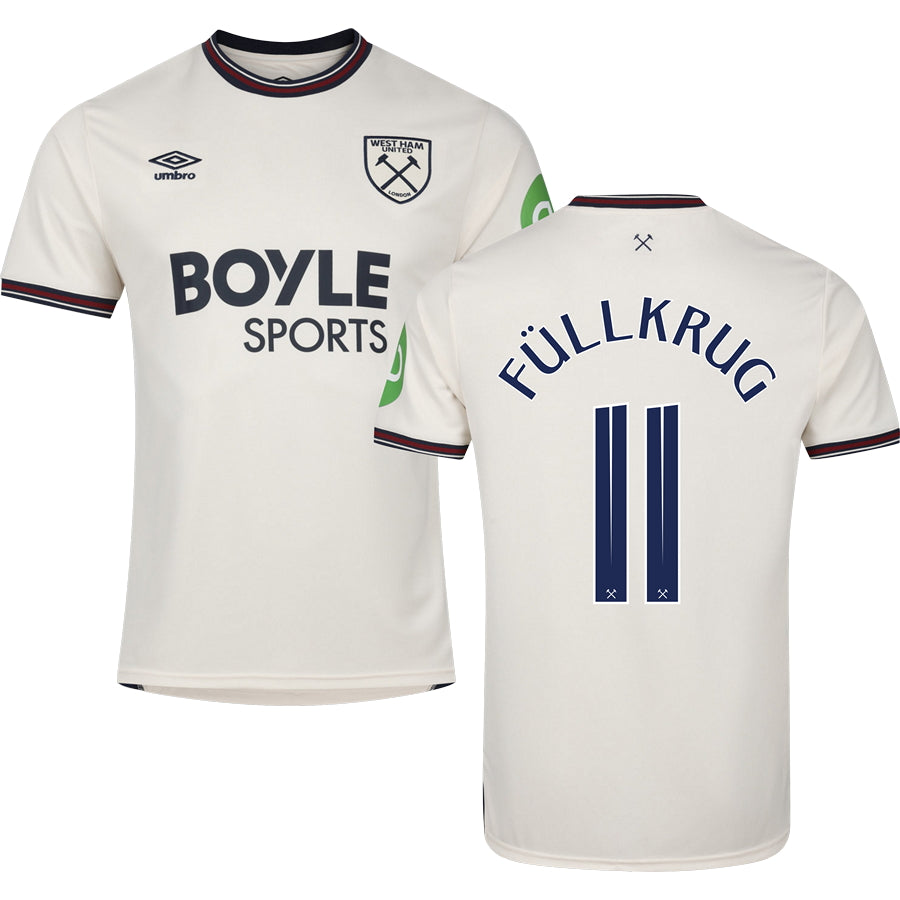 West Ham United FC Away Jersey 2025/26 Adults-Footzilla