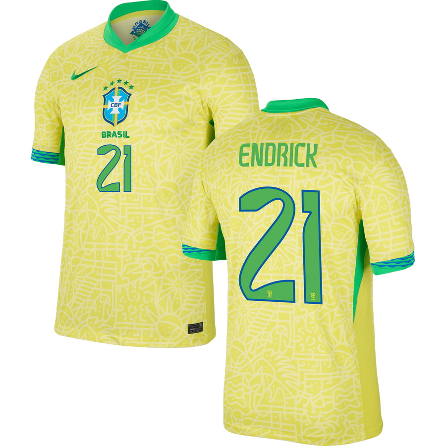 Brazil Home Stadium Jersey 2024 Adults COPA AMERICA-Footzilla