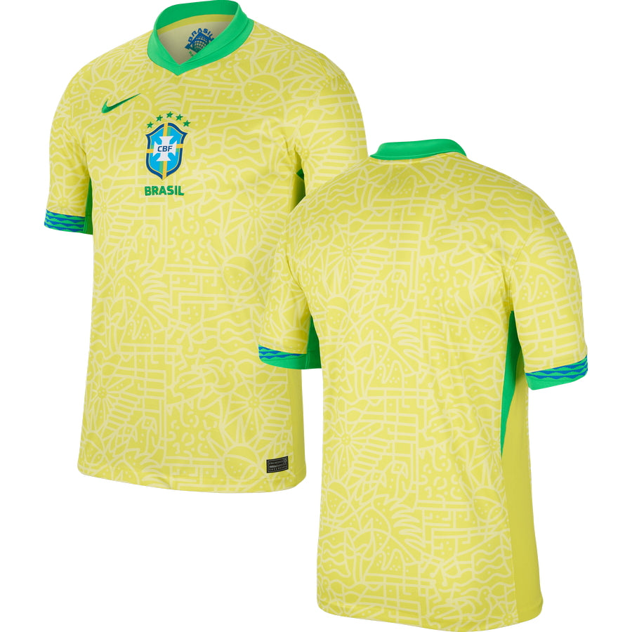 Brazil Home Stadium Jersey 2024 Adults COPA AMERICA-Footzilla