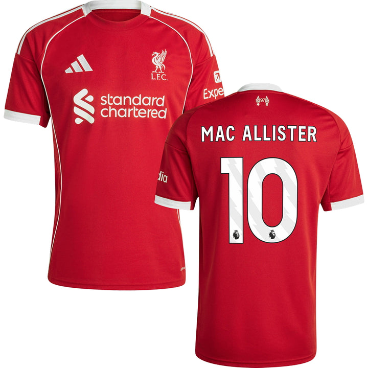 Liverpool Home #10 MAC ALLISTER Jersey 2025/26 Adults