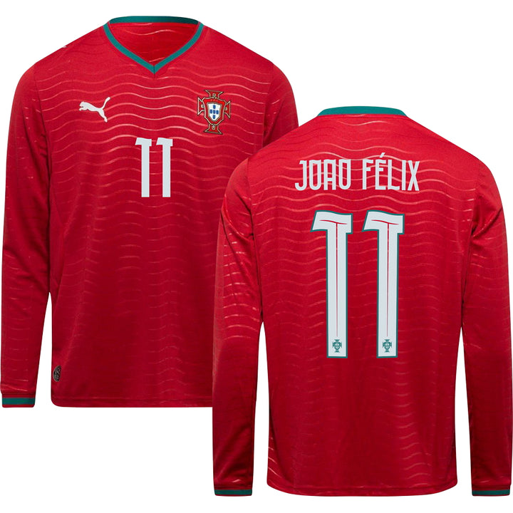 Portugal World Cup 2026 Home Replica Long Sleeve Jersey Adults