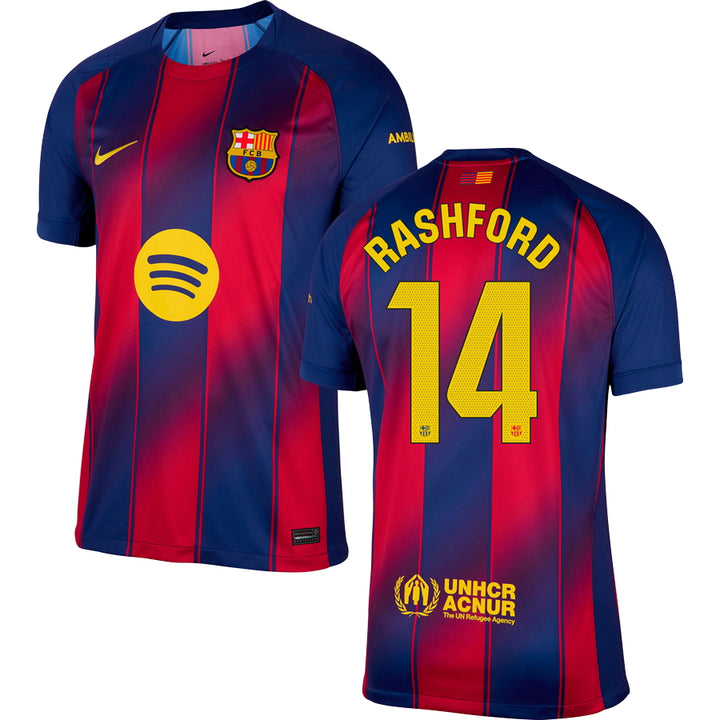Barcelona FC Home #14 RASHFORD Jersey 2025/26 Adults