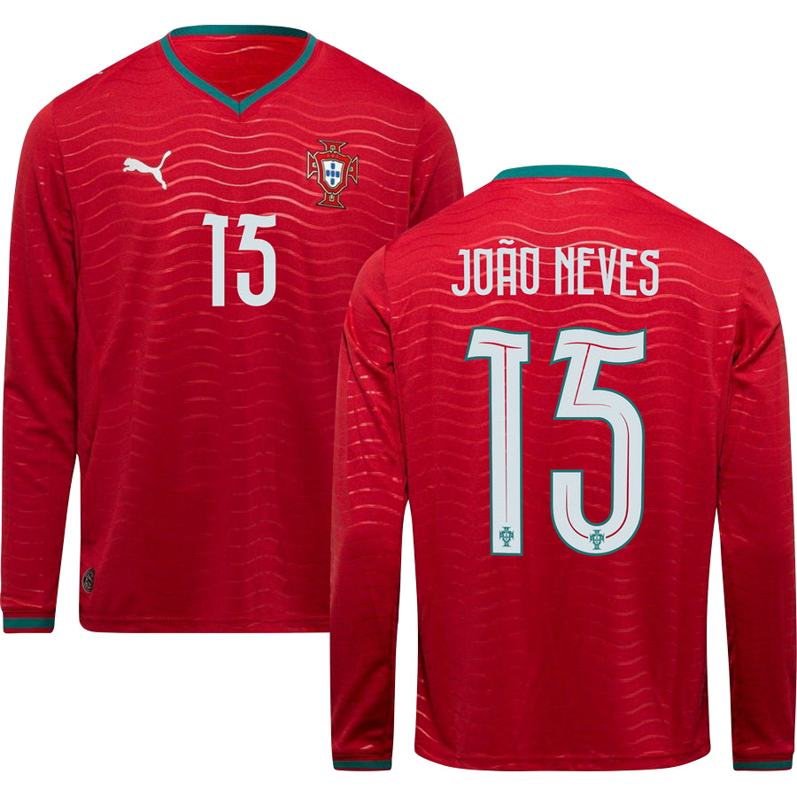 Portugal World Cup 2026 Home Replica Long Sleeve Jersey Adults