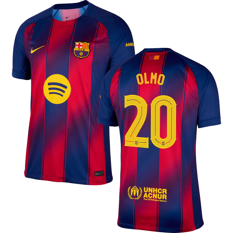 Barcelona FC Home #20 OLMO Jersey 2025/26 Adults