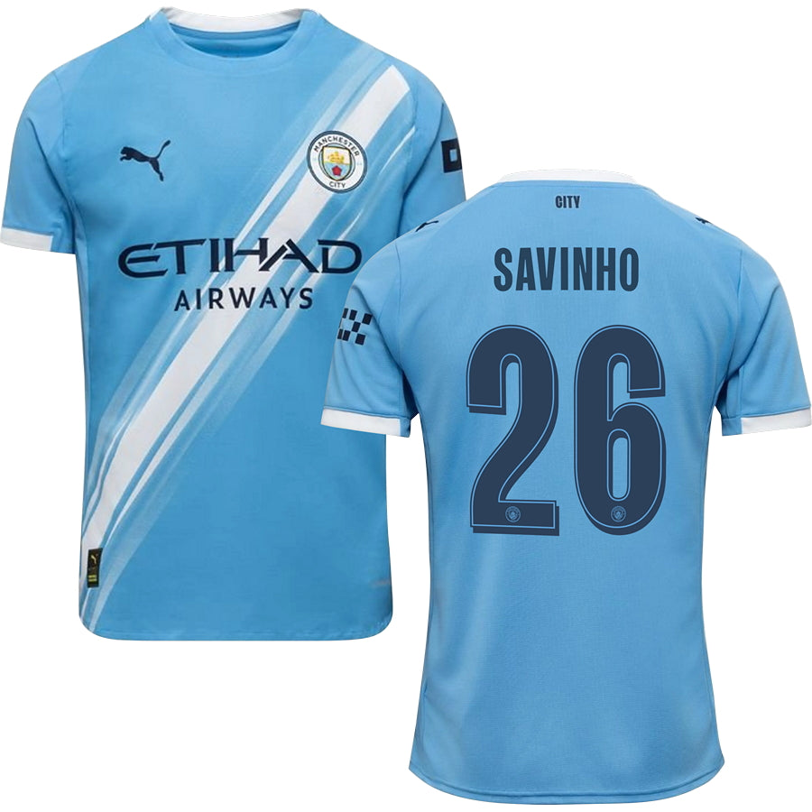 Manchester City Home Jersey Stadium 2025/26 Adults-Footzilla