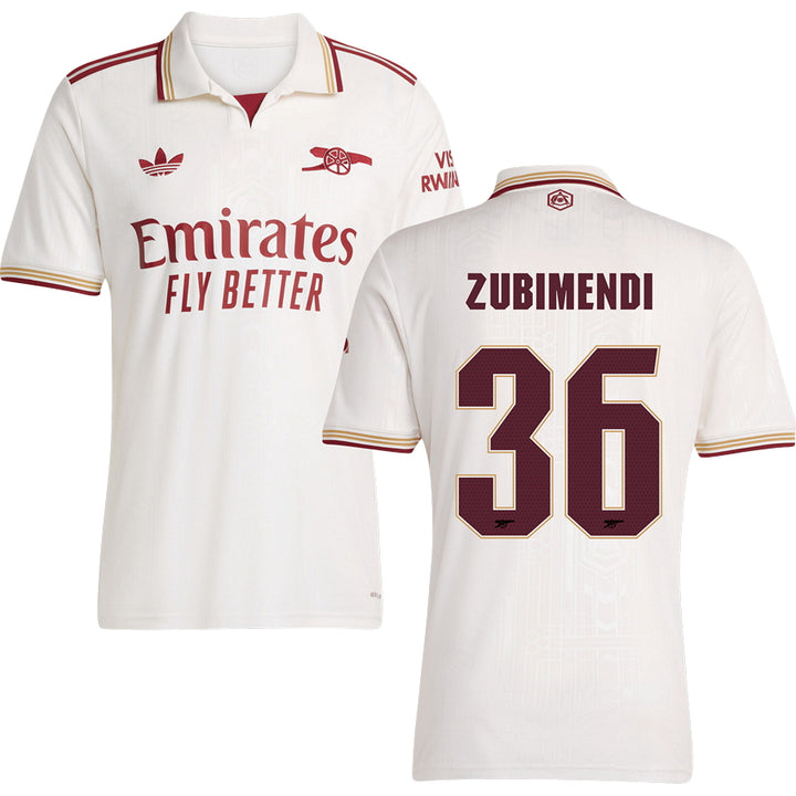 Arsenal Third Jersey #36 ZUBIMENDI 2025/26 Adults