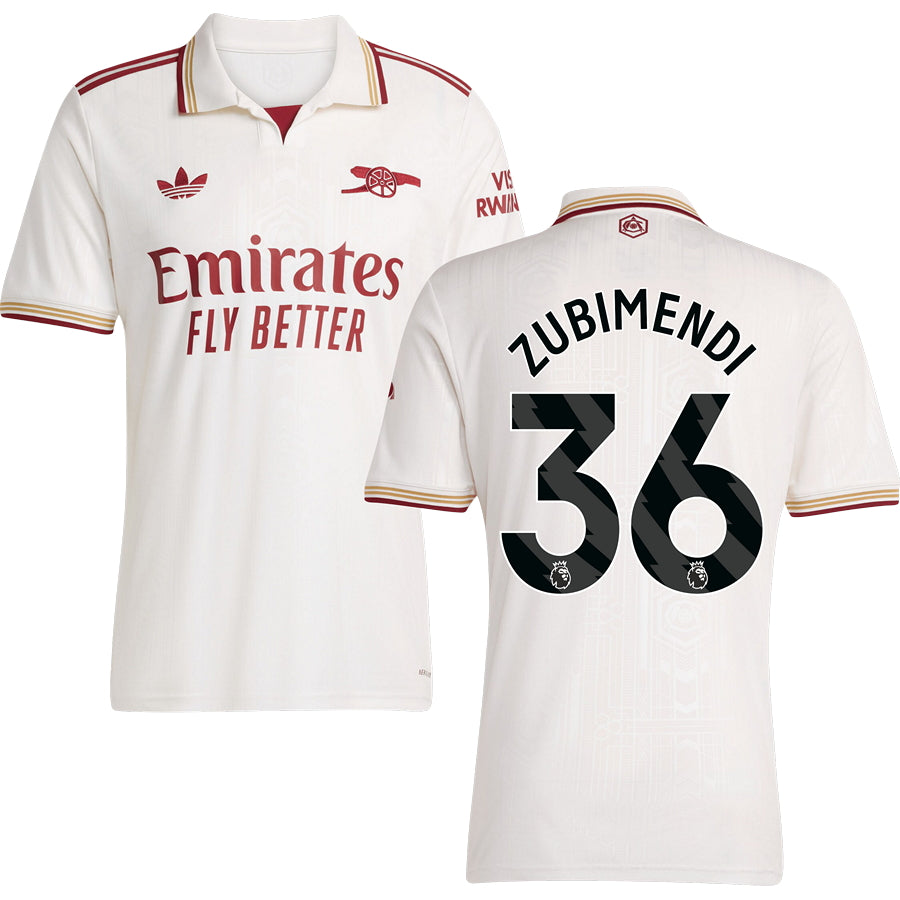 Arsenal Third Jersey #36 ZUBIMENDI 2025/26 Adults