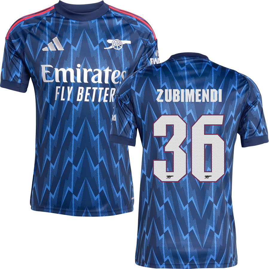 Arsenal Away Jersey 2025/26 Zubimendi #36 | Footzilla