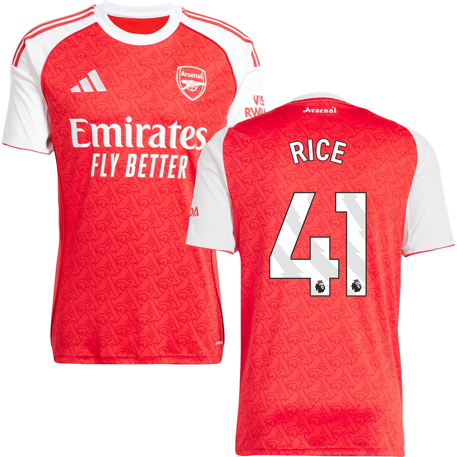 Arsenal Home Jersey #41 RICE 2025/26 Adults