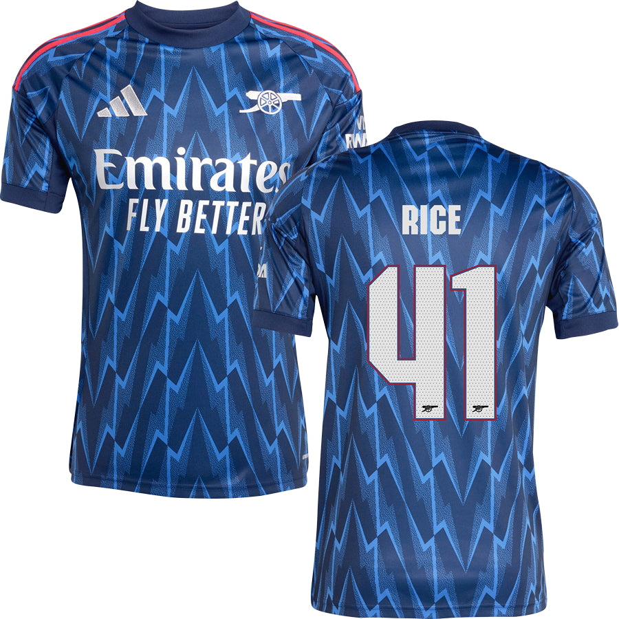 Arsenal Away Jersey #41 RICE 2025/26 Adults