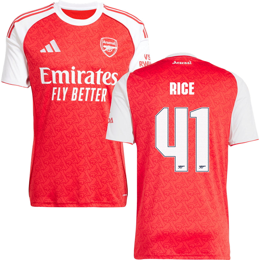 Arsenal Home Jersey #41 RICE 2025/26 Adults