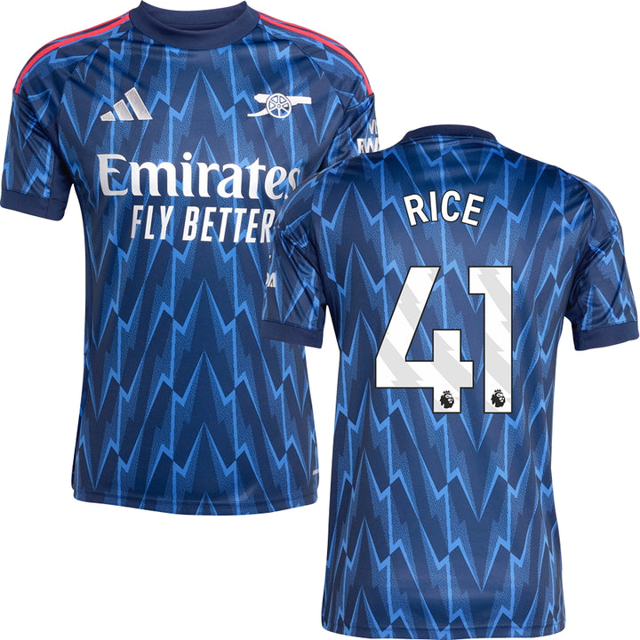 Arsenal Away Jersey #41 RICE 2025/26 Adults