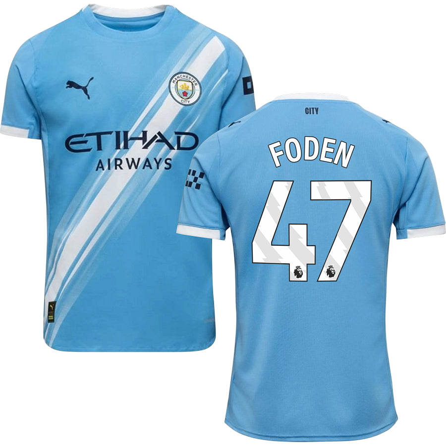 Manchester City Home Jersey Stadium 2025/26 Adults-Footzilla