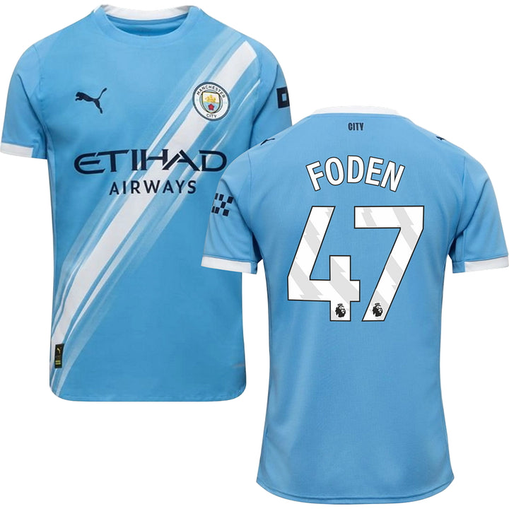 Manchester City Home Jersey Stadium 2025/26 Adults-Footzilla