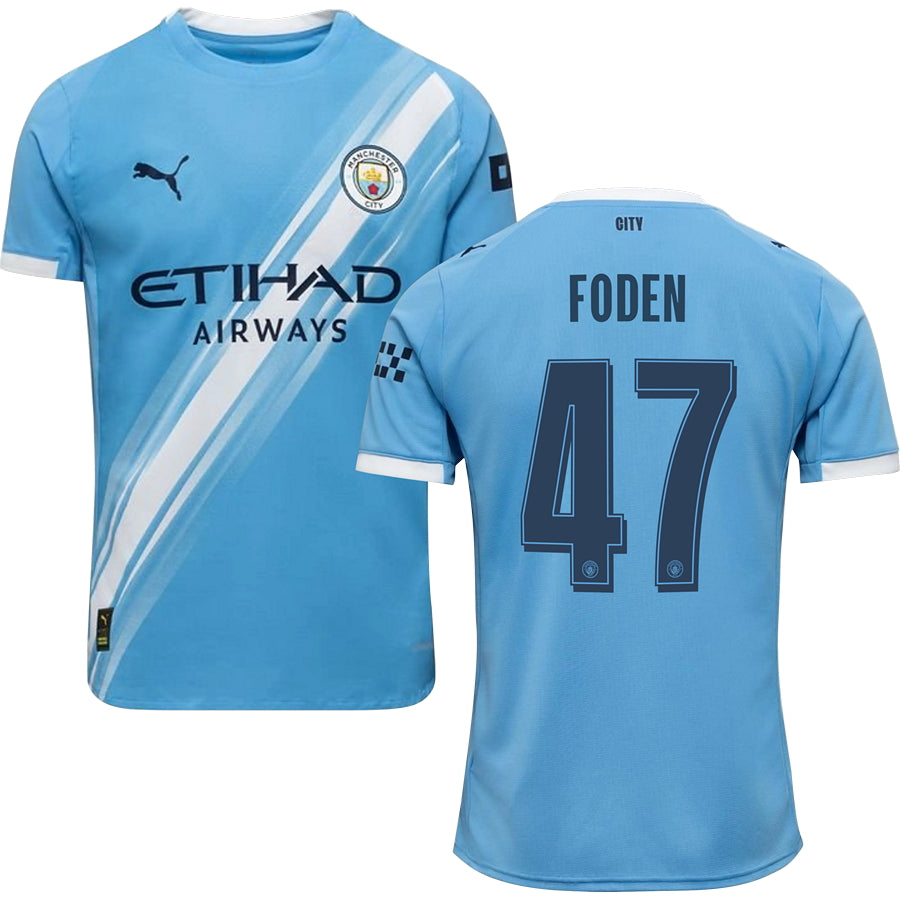 Manchester City Home Jersey Stadium 2025/26 Adults-Footzilla