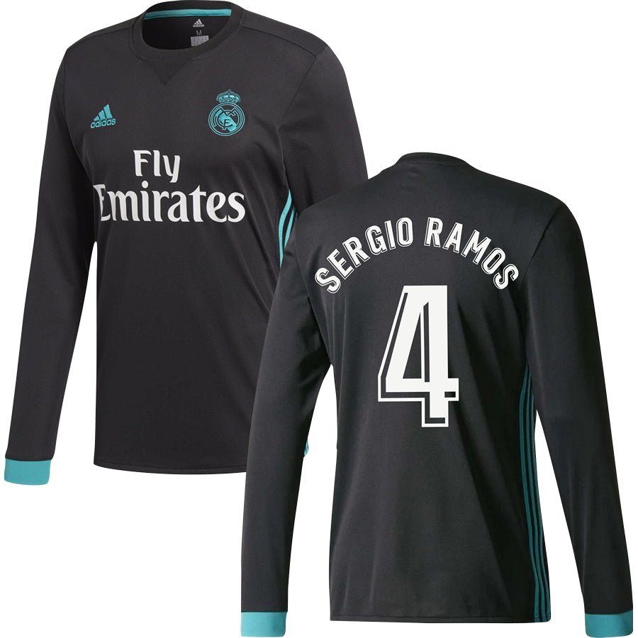 Real Madrid Away Jersey 2017/18 Long Sleeve | Footzilla