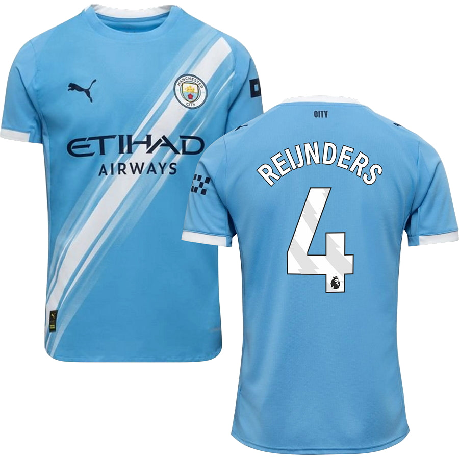 Manchester City Home #4 REIJNDERS Jersey 2025/26 Adults-Footzilla