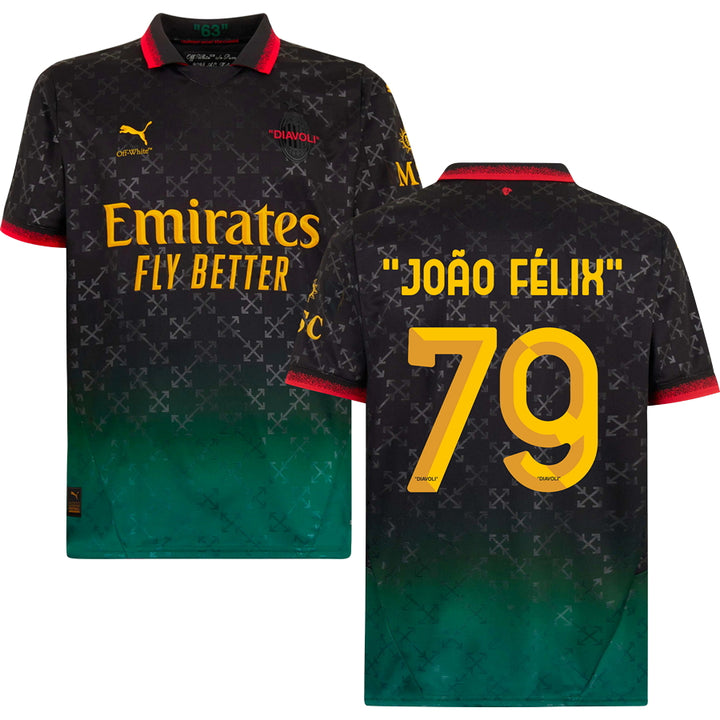 Milan AC х OFF-WHITE Black Replica Jersey 2025 Adults