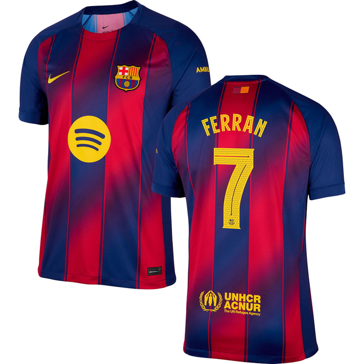 Barcelona FC Home #7 FERRAN Jersey 2025/26 Adults