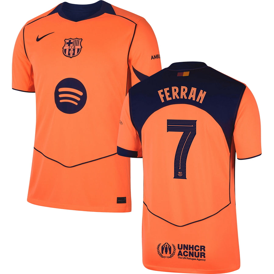 Barcelona Third Jersey 2025/26 #7 Ferran | Footzilla