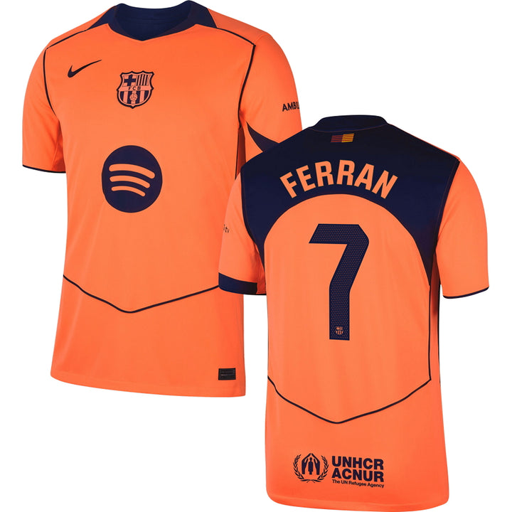 Barcelona FC Third #7 FERRAN Jersey 2025/26 Adults