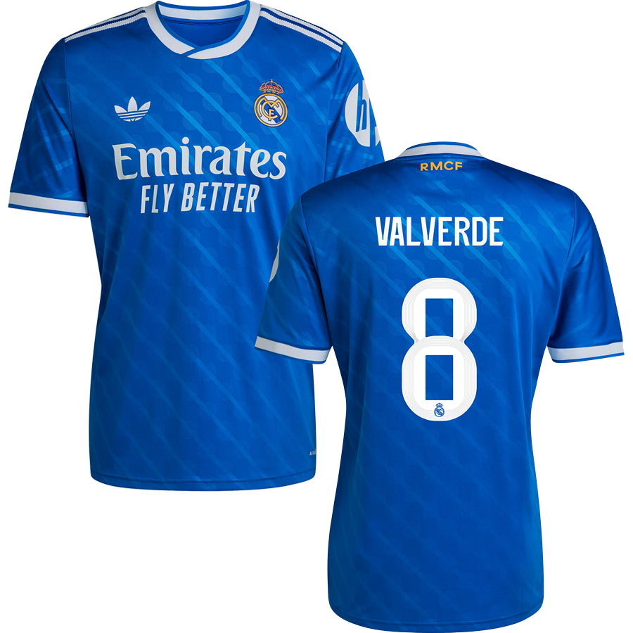 Real Madrid CF Third #8 VALVERDE Jersey 2025/26 Adults