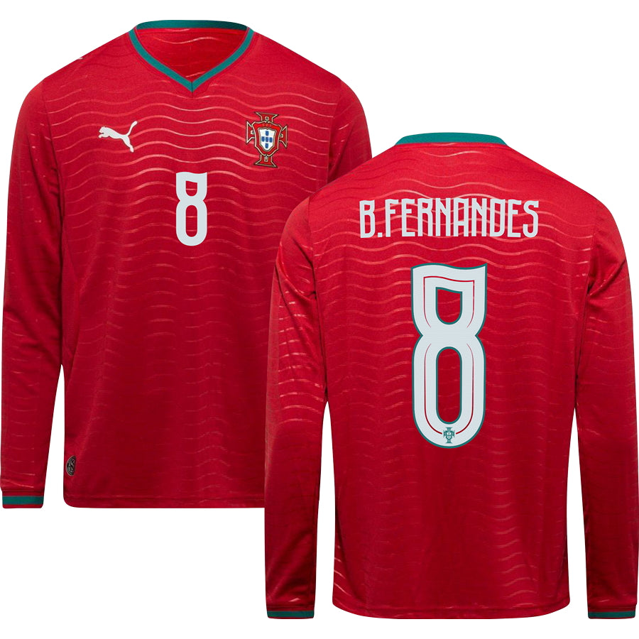 Portugal World Cup 2026 Home Replica Long Sleeve Jersey Adults