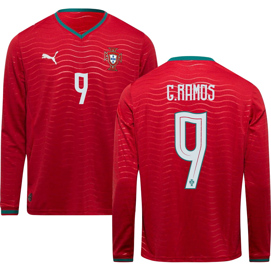 Portugal World Cup 2026 Home Replica Long Sleeve Jersey Adults