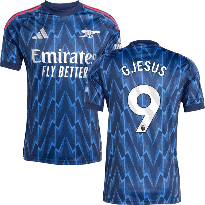 Arsenal Away Jersey #9 G.JESUS 2025/26 Adults
